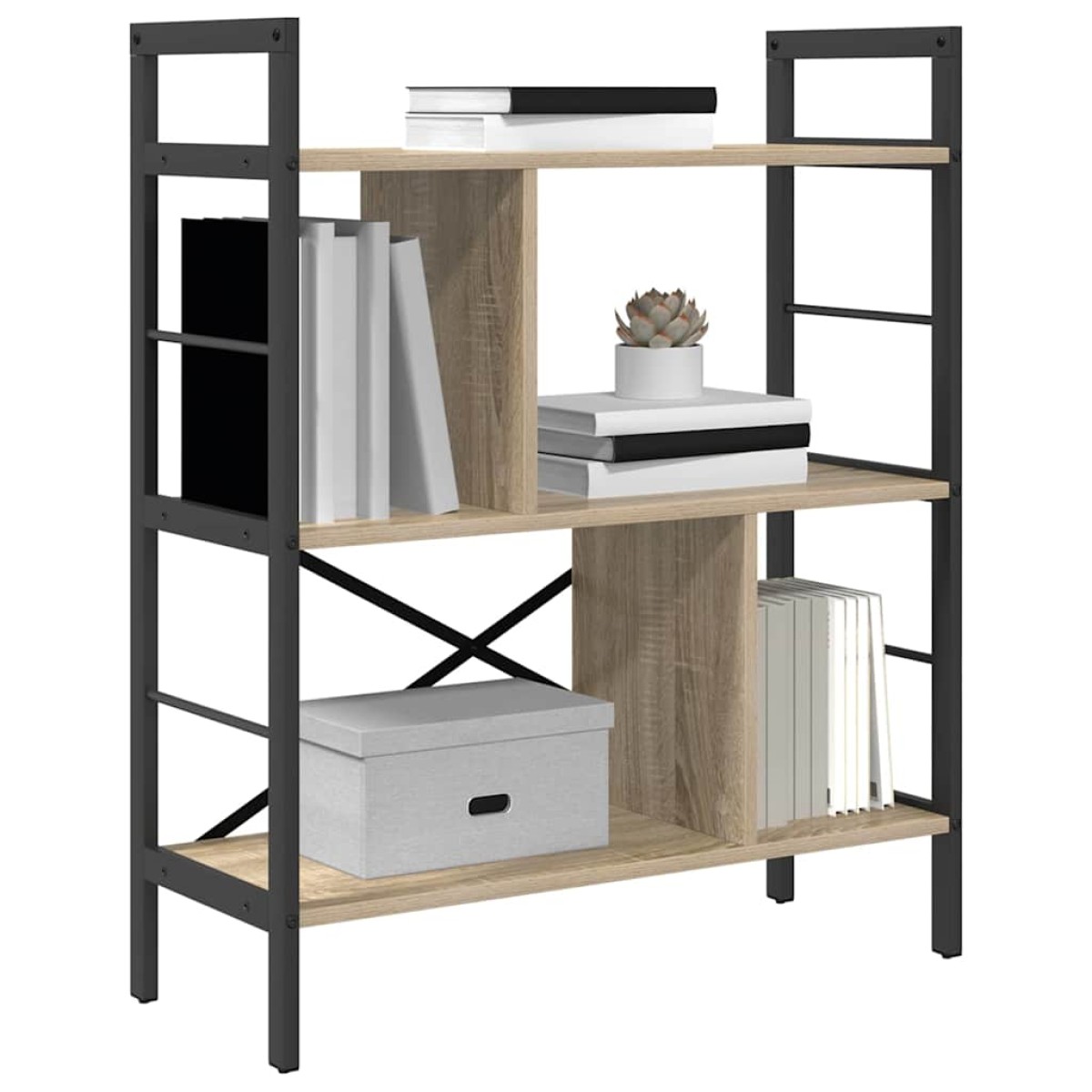 vidaXL Ράφι Βιβλίων 5 επιπέδων 75 x 30 x 91 εκ. Επεξεργασμένο Ξύλο