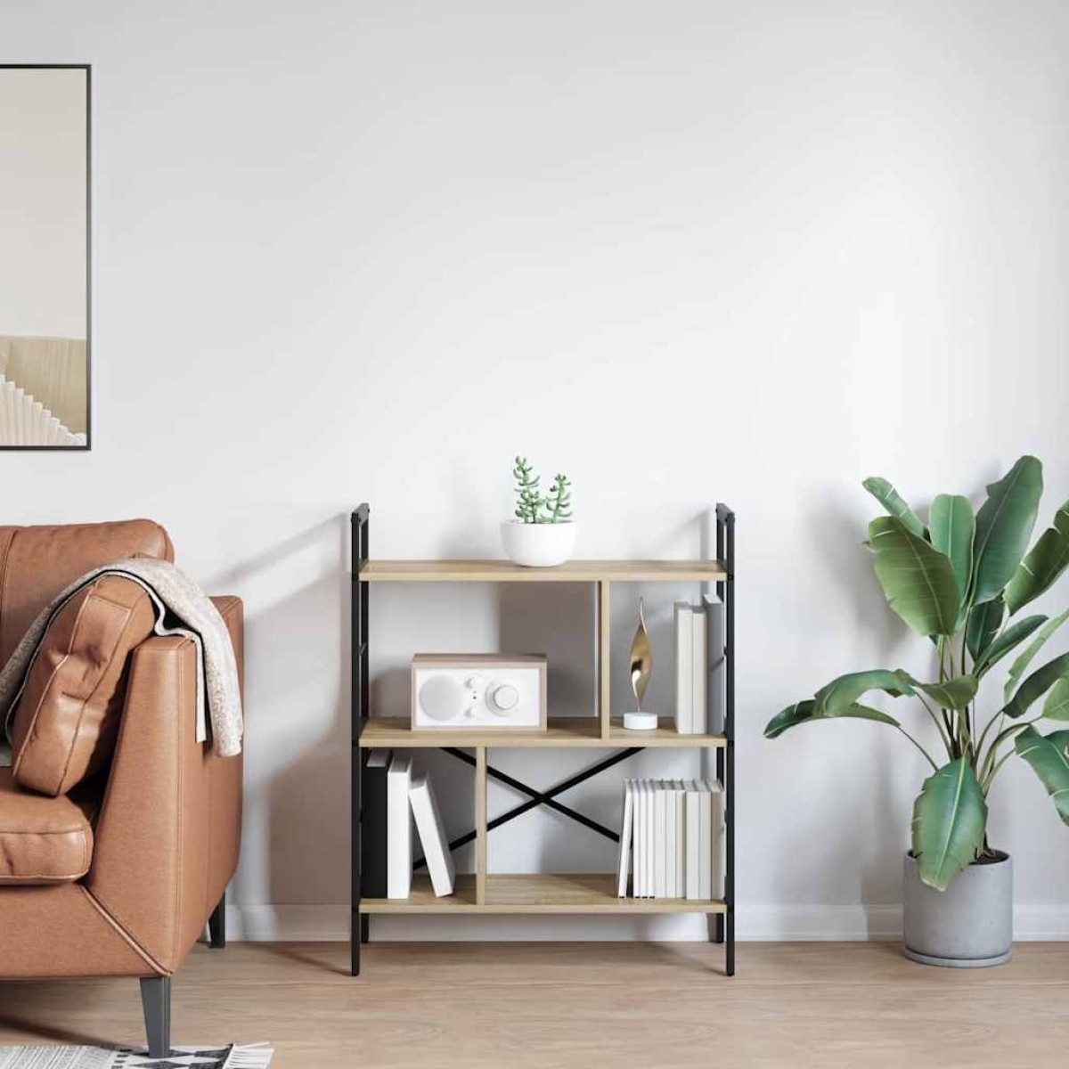 vidaXL Ράφι Βιβλίων 5 επιπέδων 75 x 30 x 91 εκ. Επεξεργασμένο Ξύλο