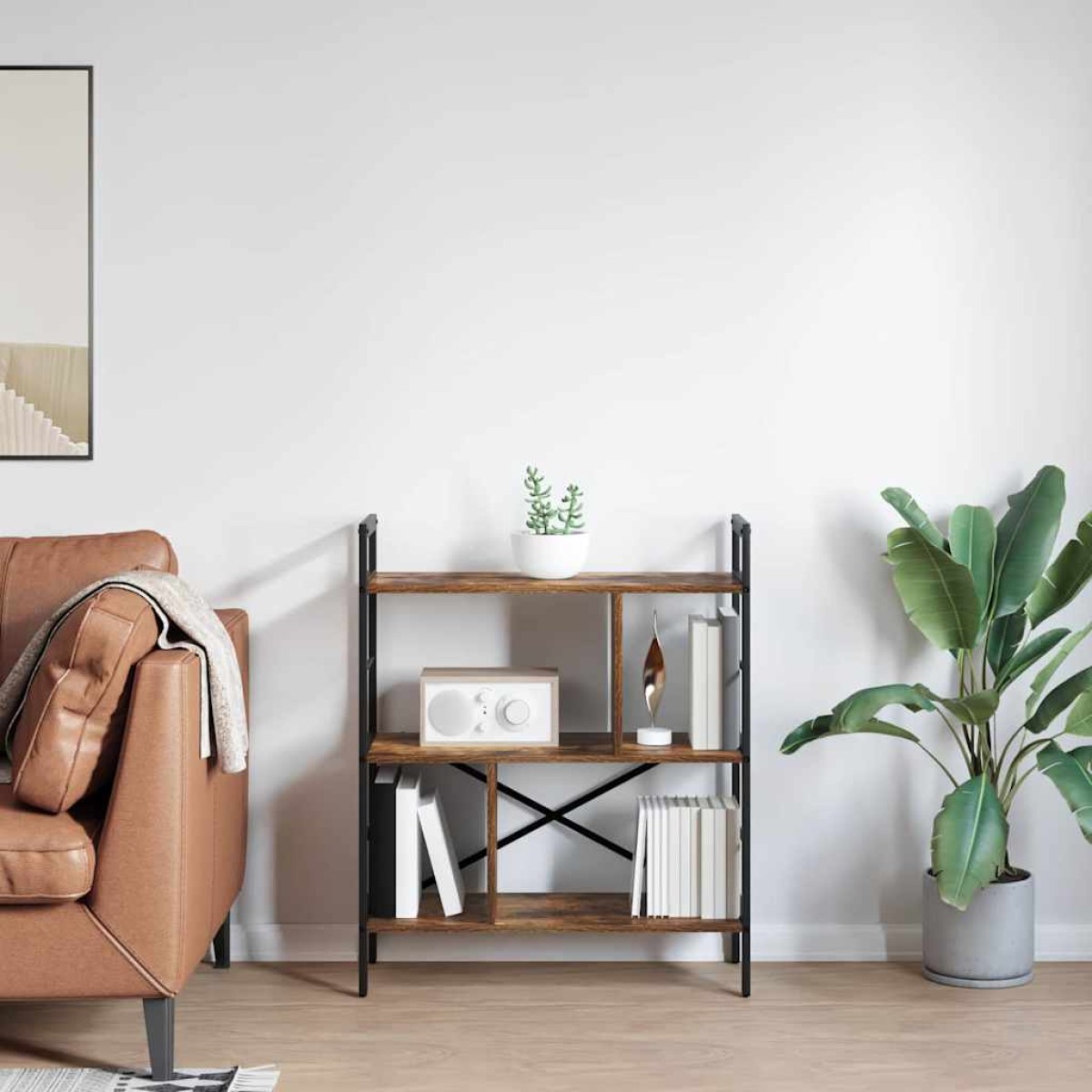 vidaXL Ράφι Βιβλίων 5 επιπέδων 75 x 30 x 91 εκ. Επεξεργασμένο Ξύλο