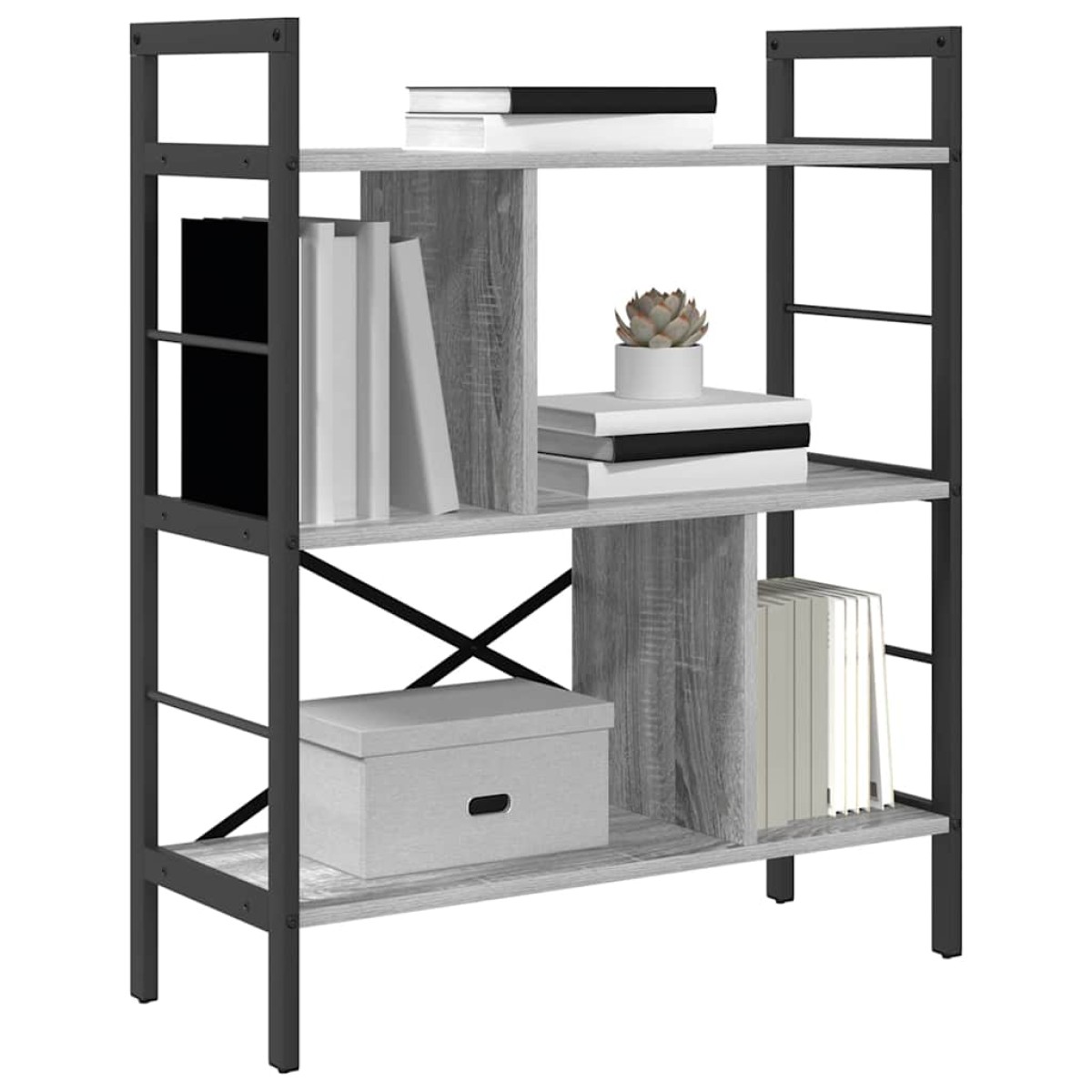 vidaXL Ράφι Βιβλίων 5 επιπέδων 75 x 30 x 91 εκ. Επεξεργασμένο Ξύλο