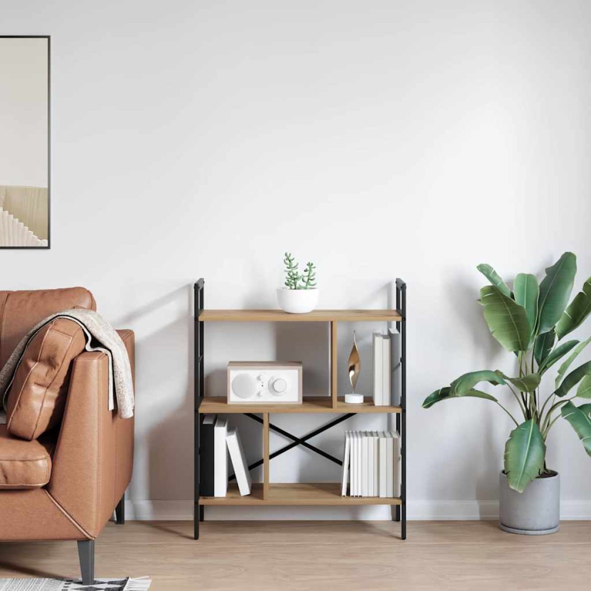 vidaXL Ράφι Βιβλίων 5 επιπέδων 75 x 30 x 91 εκ. Επεξεργασμένο Ξύλο
