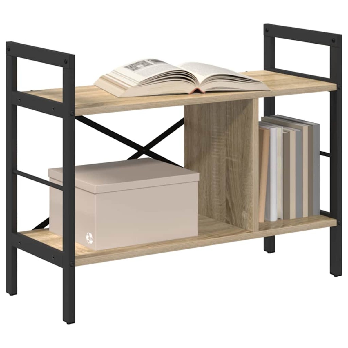 vidaXL Ράφι Βιβλίων 3 επιπέδων 75 x 30 x 58,5 εκ. Επεξεργασμένο Ξύλο