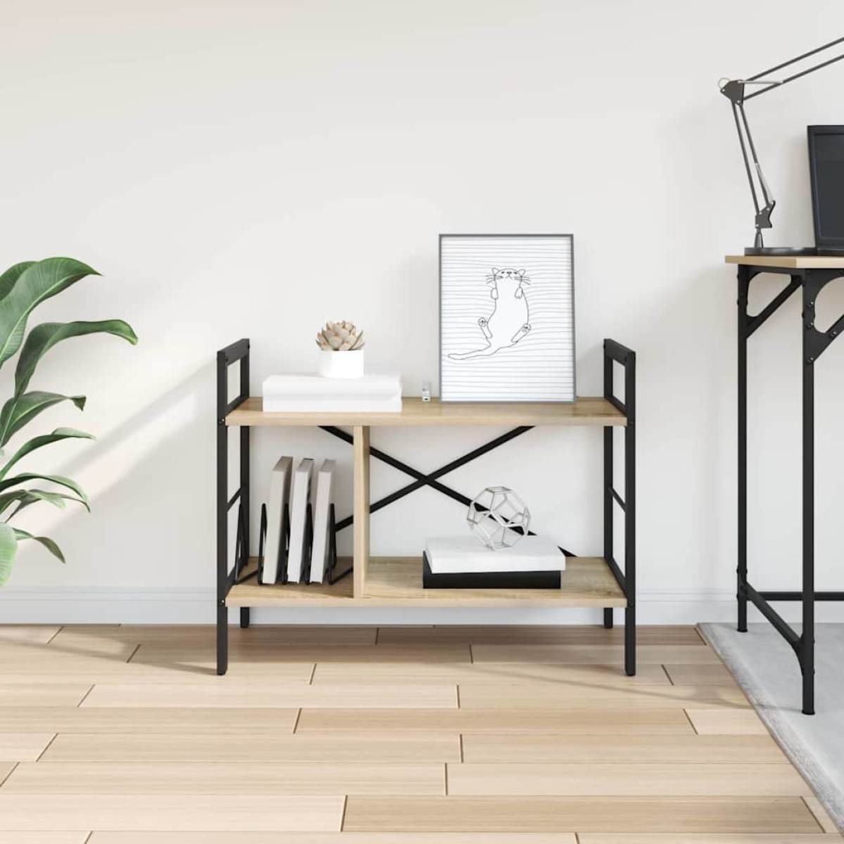 vidaXL Ράφι Βιβλίων 3 επιπέδων 75 x 30 x 58,5 εκ. Επεξεργασμένο Ξύλο