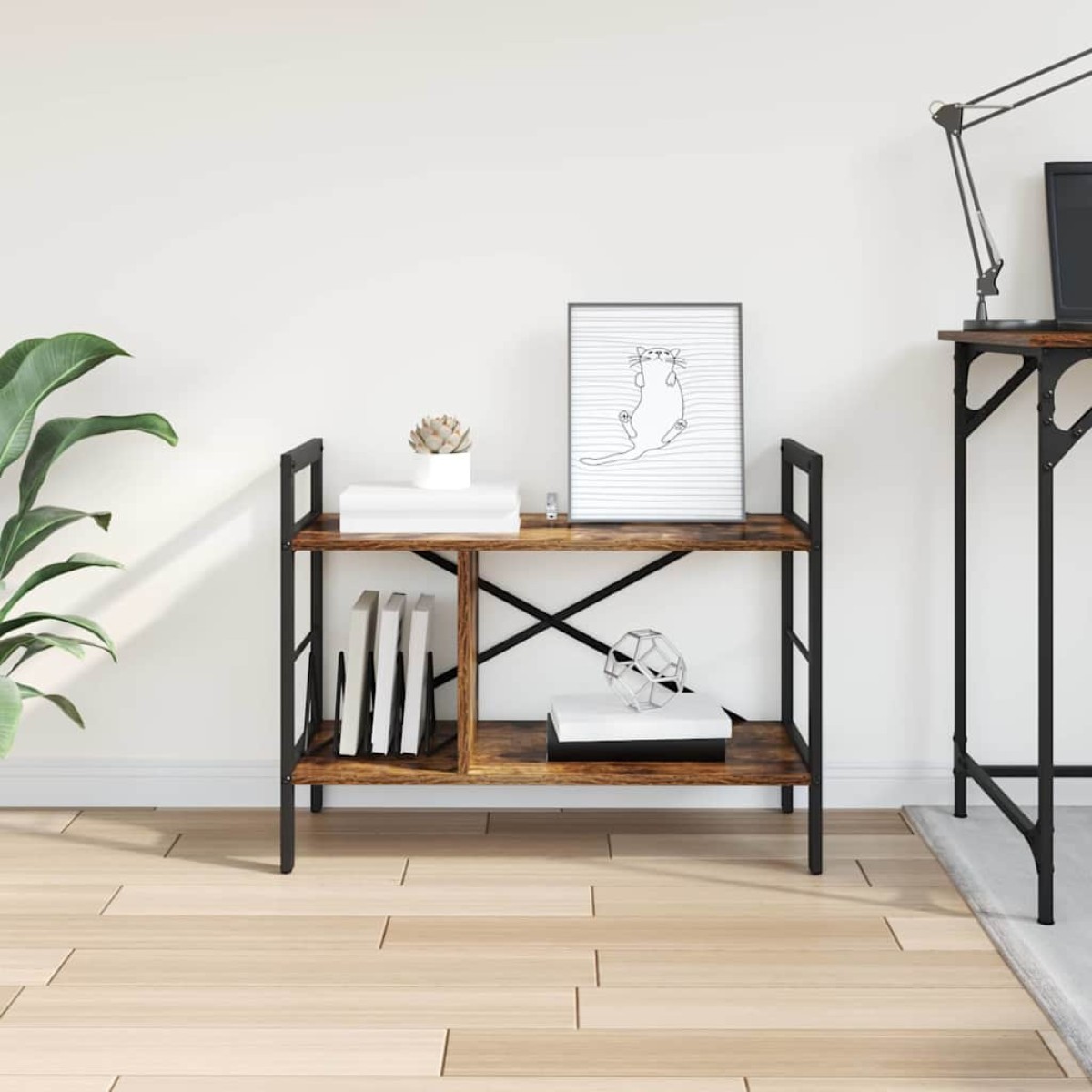 vidaXL Ράφι Βιβλίων 3 επιπέδων 75 x 30 x 58,5 εκ. Επεξεργασμένο Ξύλο