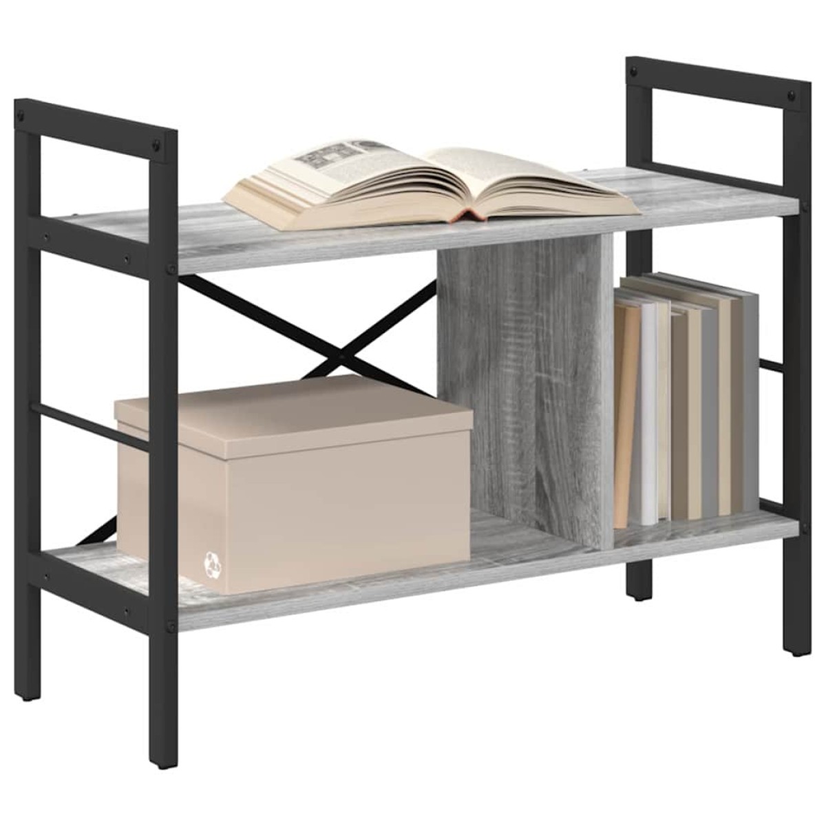 vidaXL Ράφι Βιβλίων 3 επιπέδων 75 x 30 x 58,5 εκ. Επεξεργασμένο Ξύλο