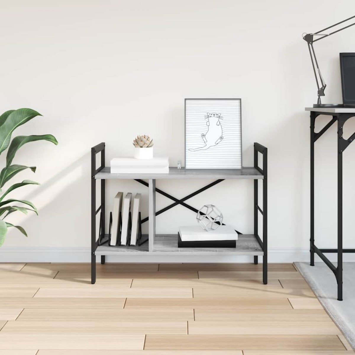 vidaXL Ράφι Βιβλίων 3 επιπέδων 75 x 30 x 58,5 εκ. Επεξεργασμένο Ξύλο
