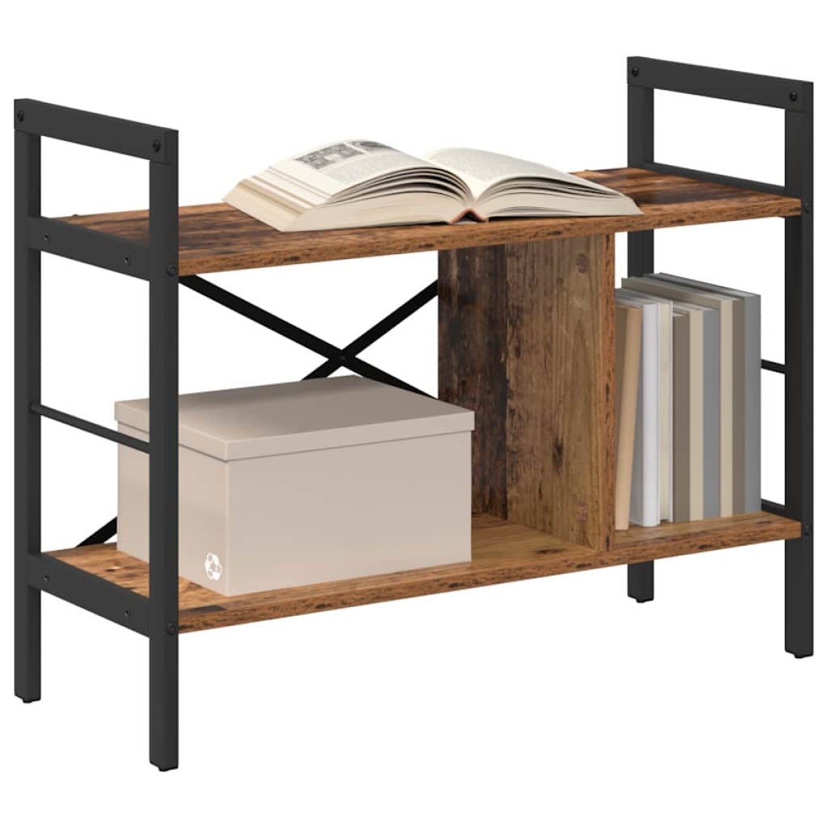 vidaXL Ράφι Βιβλίων 3 επιπέδων 75 x 30 x 58,5 εκ. Επεξεργασμένο Ξύλο