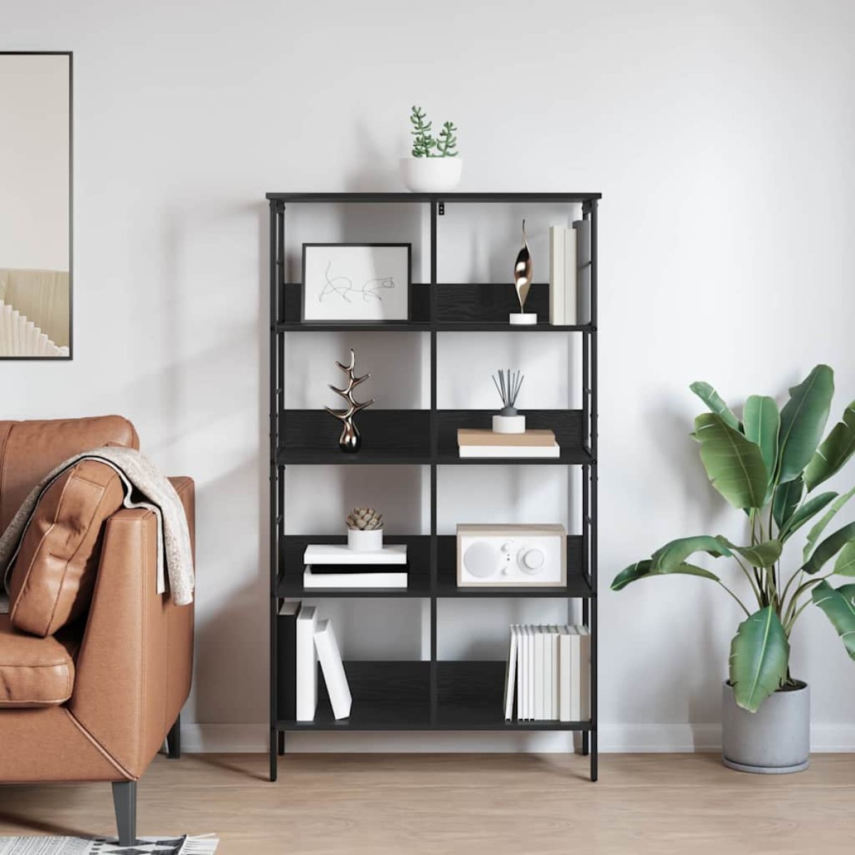 vidaXL Ράφι Βιβλίων 8 επιπέδων 82 x 32 x 144,5 εκ. Επεξεργασμένο Ξύλο