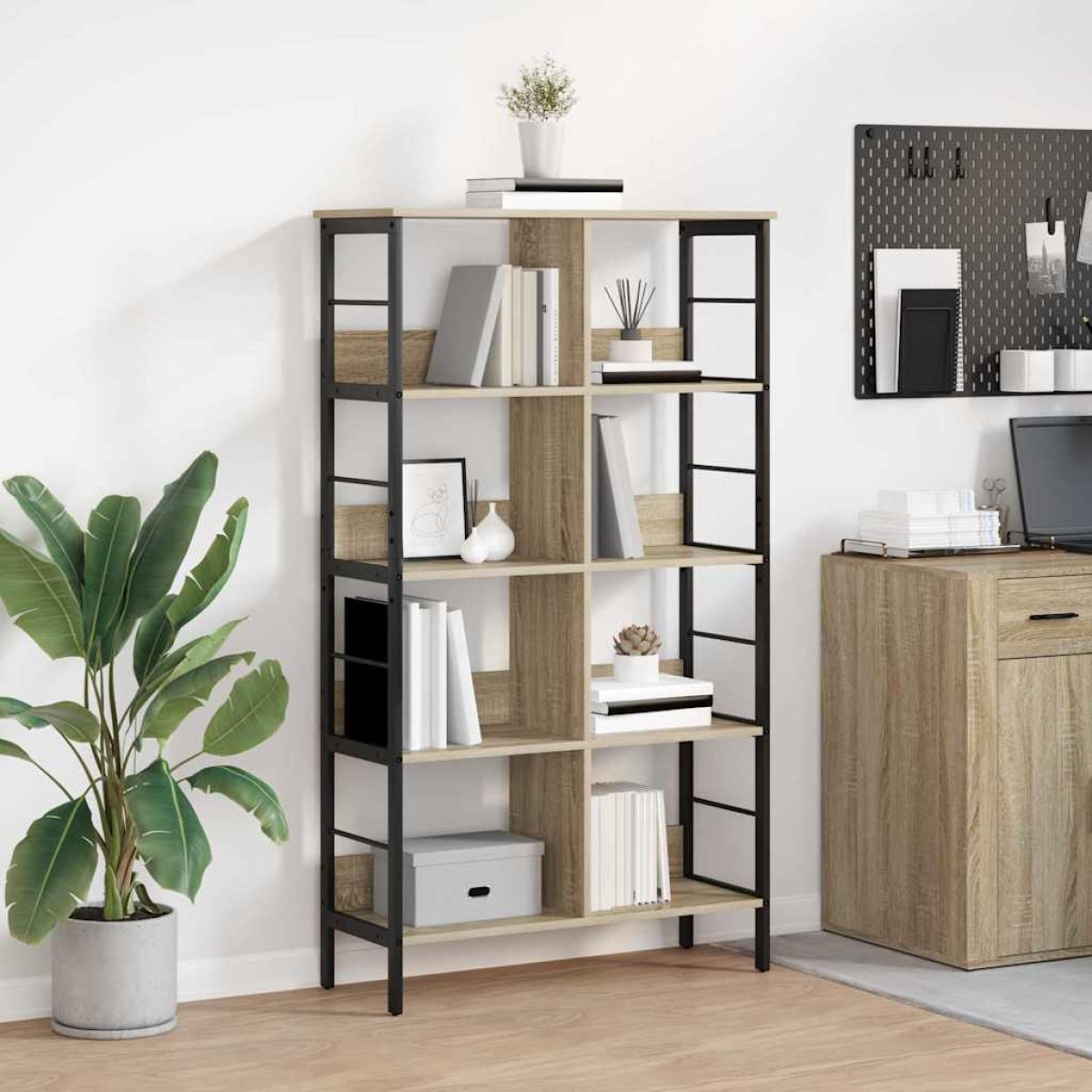 vidaXL Ράφι Βιβλίων 8 επιπέδων 82 x 32 x 144,5 εκ. Επεξεργασμένο Ξύλο