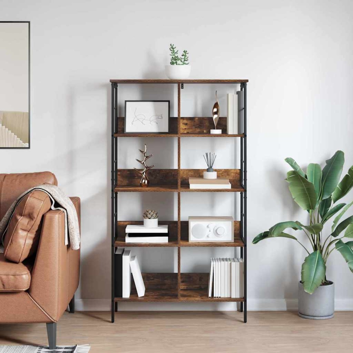 vidaXL Ράφι Βιβλίων 8 επιπέδων 82 x 32 x 144,5 εκ. Επεξεργασμένο Ξύλο