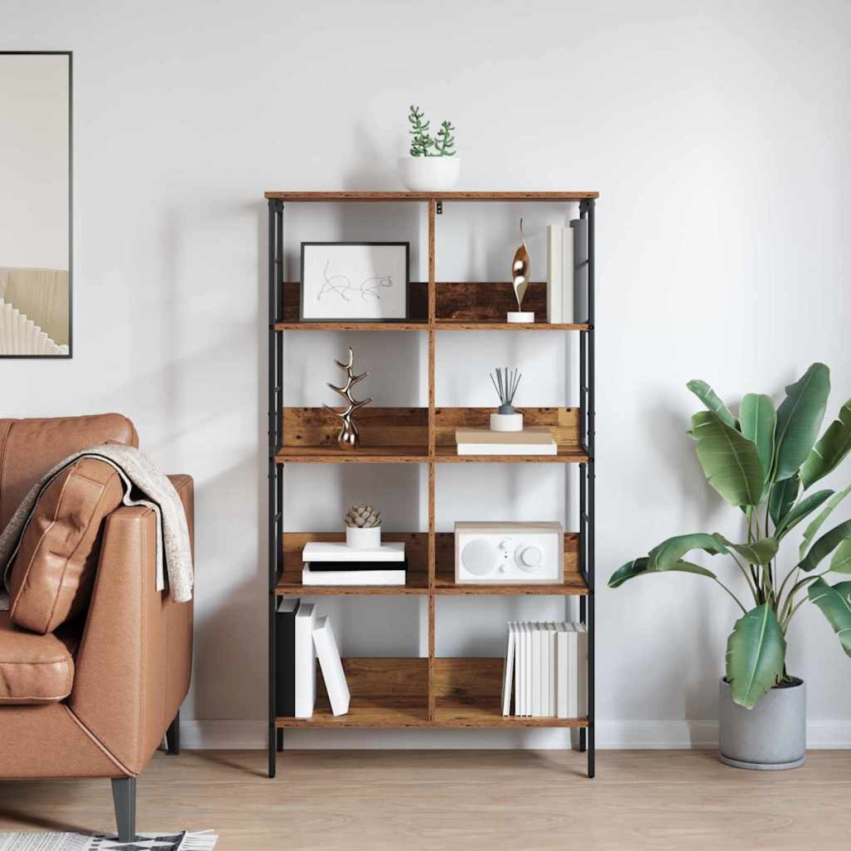 vidaXL Ράφι Βιβλίων 8 επιπέδων 82 x 32 x 144,5 εκ. Επεξεργασμένο Ξύλο