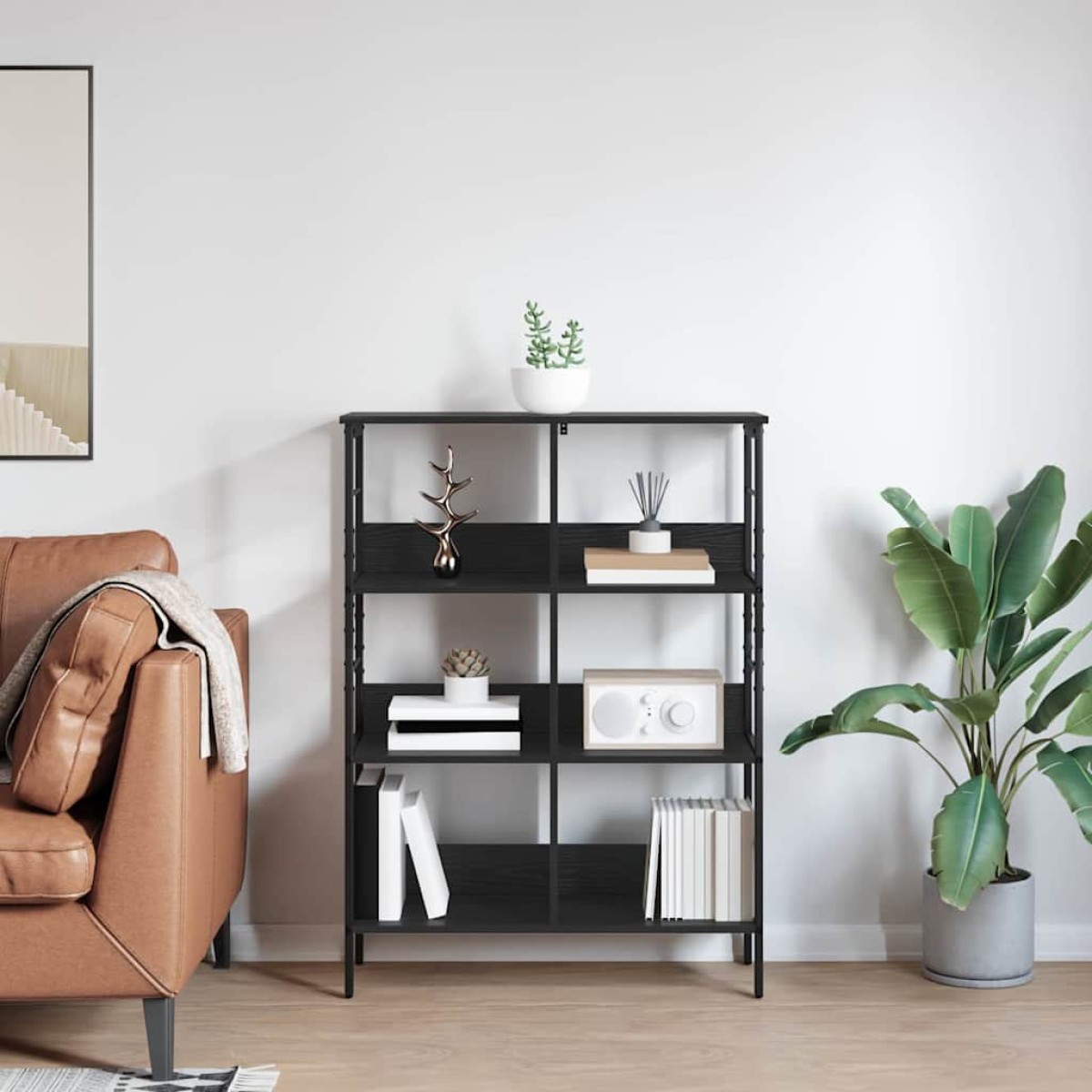 vidaXL Ράφι Βιβλίων 6 επιπέδων 82 x 32 x 112 εκ. Επεξεργασμένο Ξύλο
