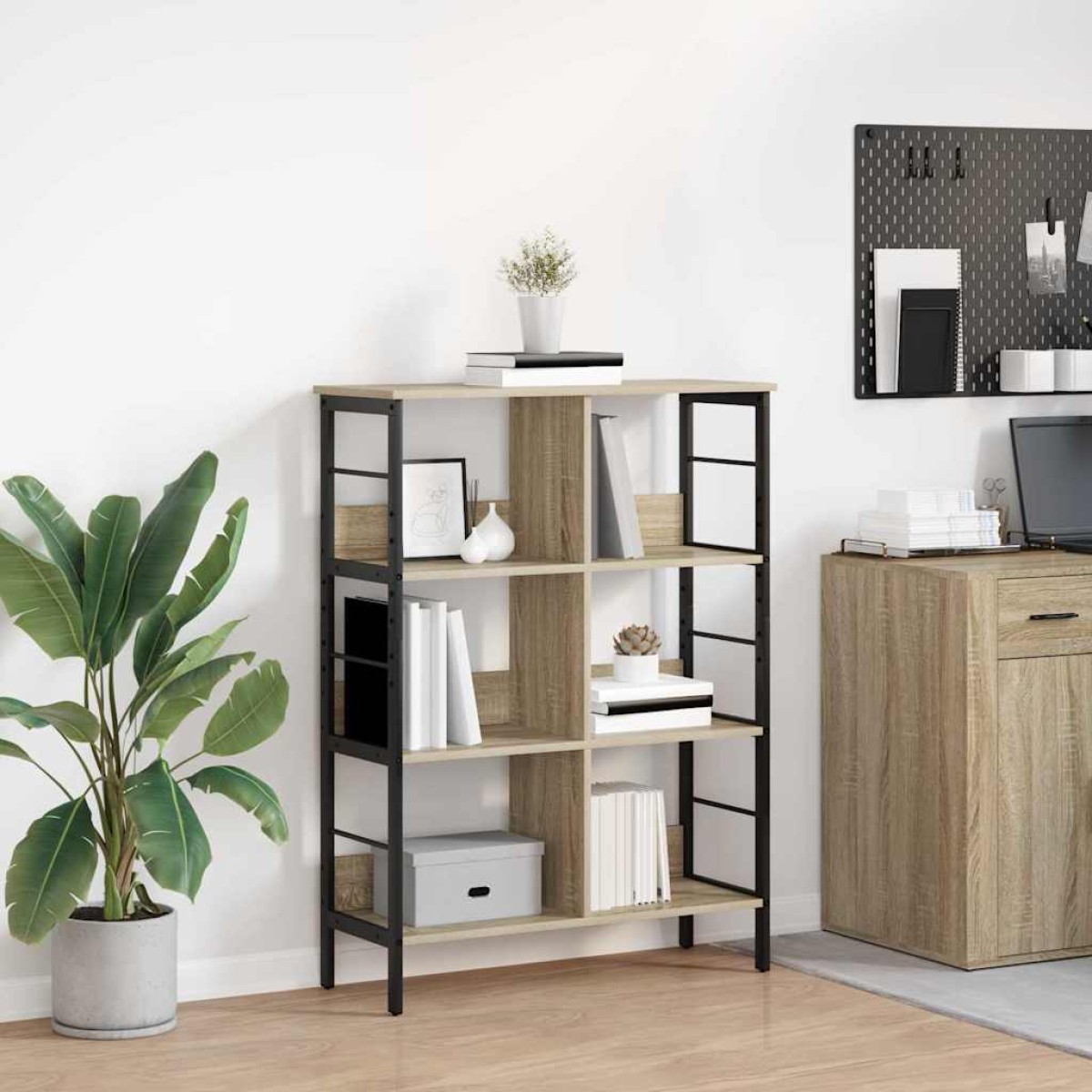 vidaXL Ράφι Βιβλίων 6 επιπέδων 82 x 32 x 112 εκ. Επεξεργασμένο Ξύλο