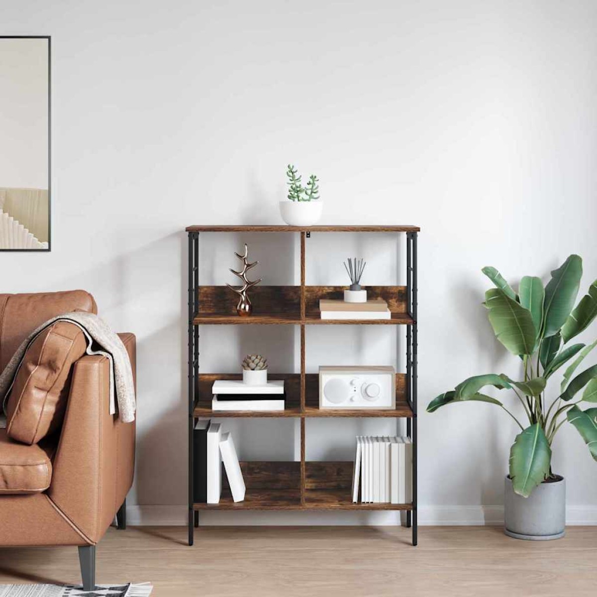 vidaXL Ράφι Βιβλίων 6 επιπέδων 82 x 32 x 112 εκ. Επεξεργασμένο Ξύλο