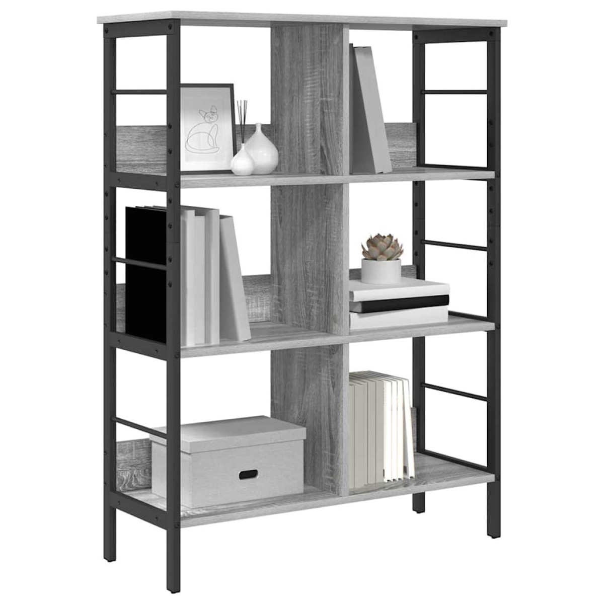 vidaXL Ράφι Βιβλίων 6 επιπέδων 82 x 32 x 112 εκ. Επεξεργασμένο Ξύλο