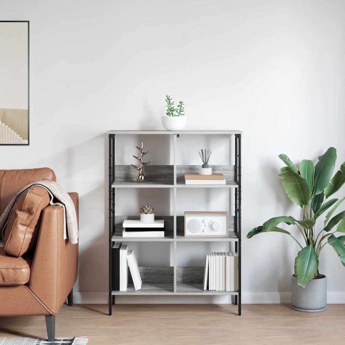 vidaXL Ράφι Βιβλίων 6 επιπέδων 82 x 32 x 112 εκ. Επεξεργασμένο Ξύλο