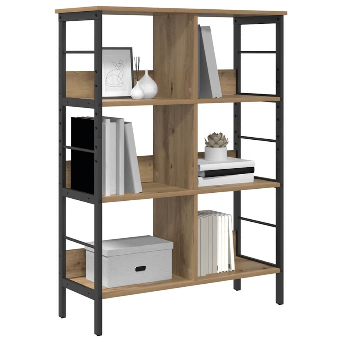 vidaXL Ράφι Βιβλίων 6 επιπέδων 82 x 32 x 112 εκ. Επεξεργασμένο Ξύλο