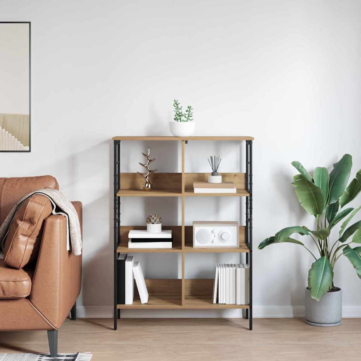 vidaXL Ράφι Βιβλίων 6 επιπέδων 82 x 32 x 112 εκ. Επεξεργασμένο Ξύλο