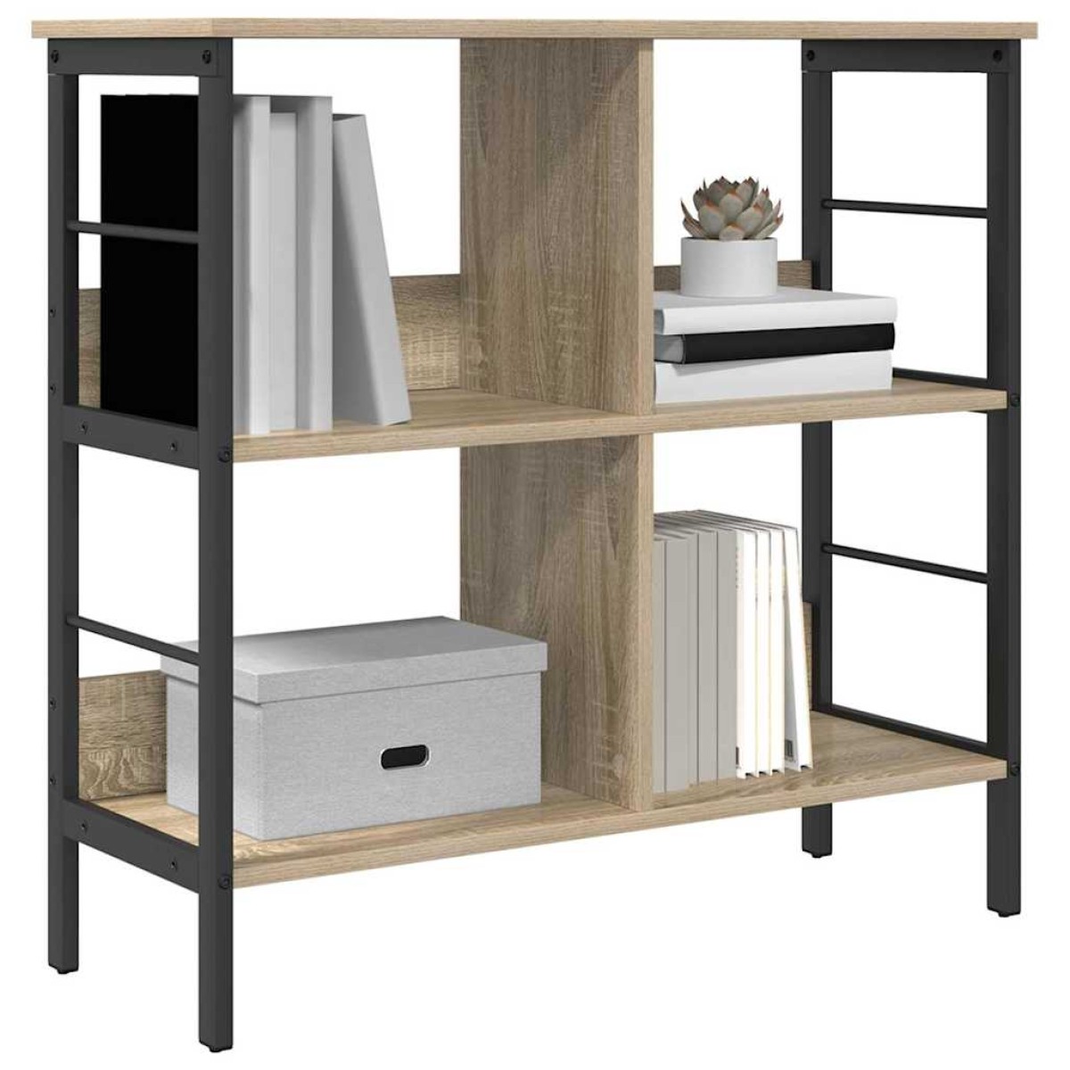 vidaXL Ράφι Βιβλίων 4 επιπέδων 82 x 32 x 79 εκ. Επεξεργασμένο Ξύλο