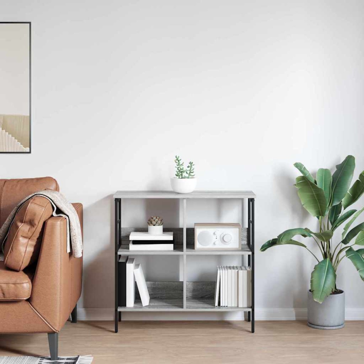 vidaXL Ράφι Βιβλίων 4 επιπέδων 82 x 32 x 79 εκ. Επεξεργασμένο Ξύλο
