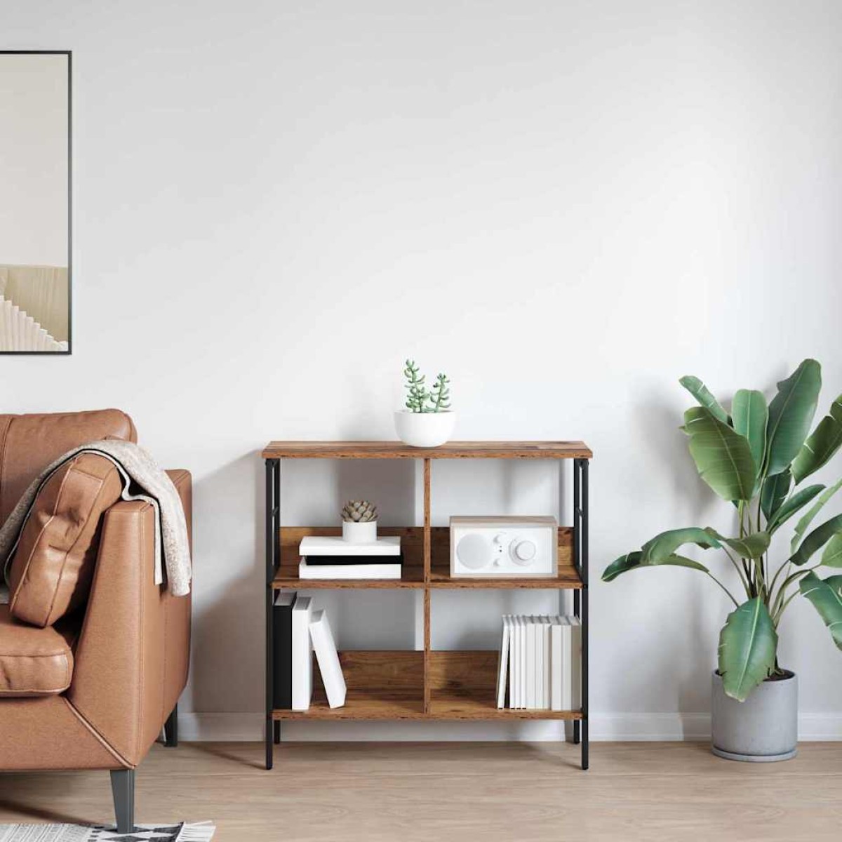 vidaXL Ράφι Βιβλίων 4 επιπέδων 82 x 32 x 79 εκ. Επεξεργασμένο Ξύλο