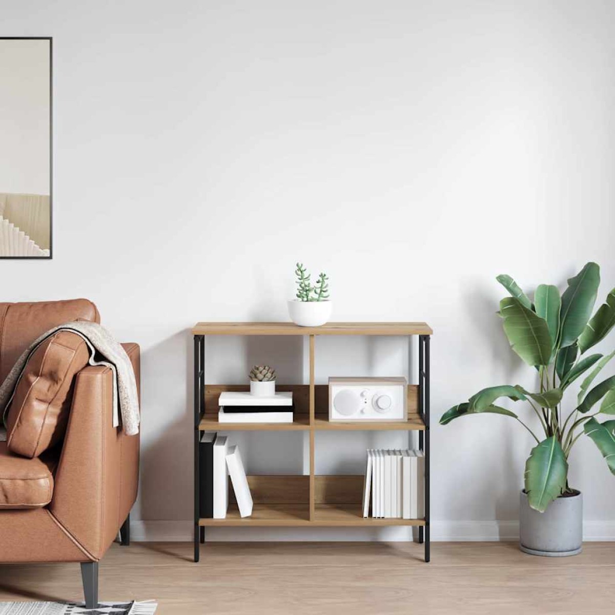 vidaXL Ράφι Βιβλίων 4 επιπέδων 82 x 32 x 79 εκ. Επεξεργασμένο Ξύλο