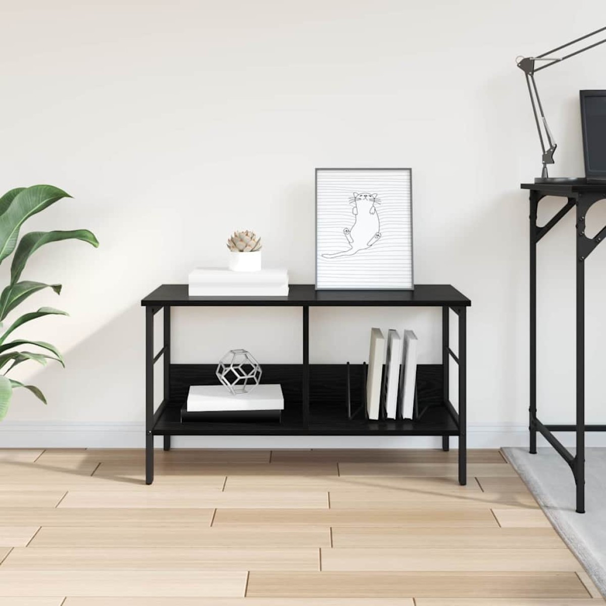 vidaXL Ράφι Βιβλίων 2 επιπέδων 82 x 32 x 47 εκ. Επεξεργασμένο Ξύλο