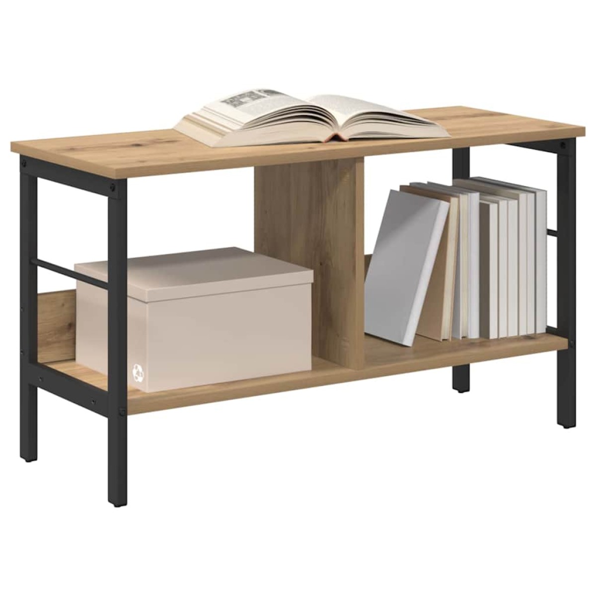 vidaXL Ράφι Βιβλίων 2 επιπέδων 82 x 32 x 47 εκ. Επεξεργασμένο Ξύλο