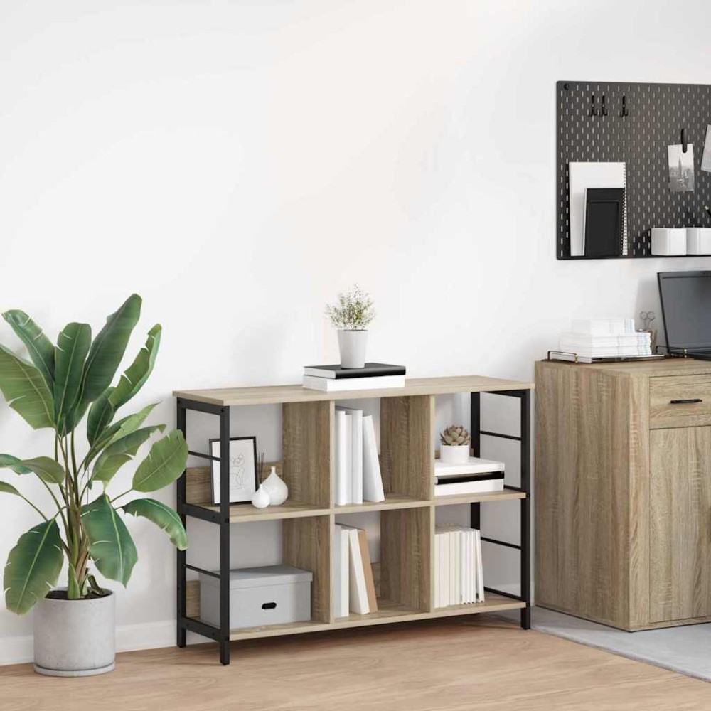 vidaXL Ράφι Βιβλίων 6 επιπέδων 102 x 32 x 72,5 εκ. Επεξεργασμένο Ξύλο