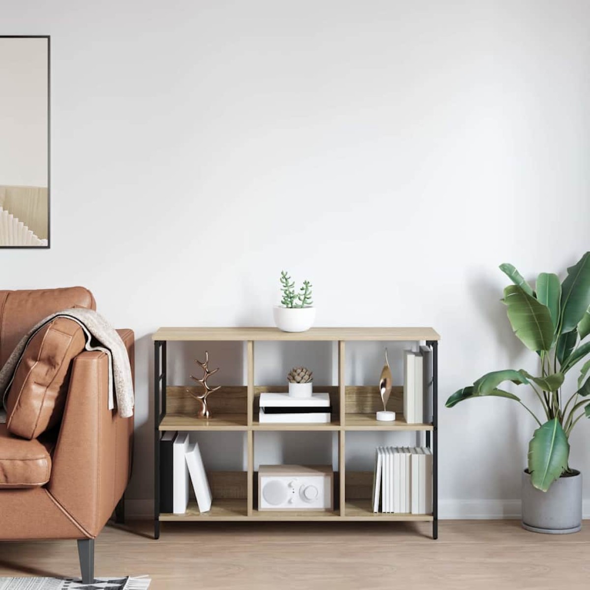 vidaXL Ράφι Βιβλίων 6 επιπέδων 102 x 32 x 72,5 εκ. Επεξεργασμένο Ξύλο
