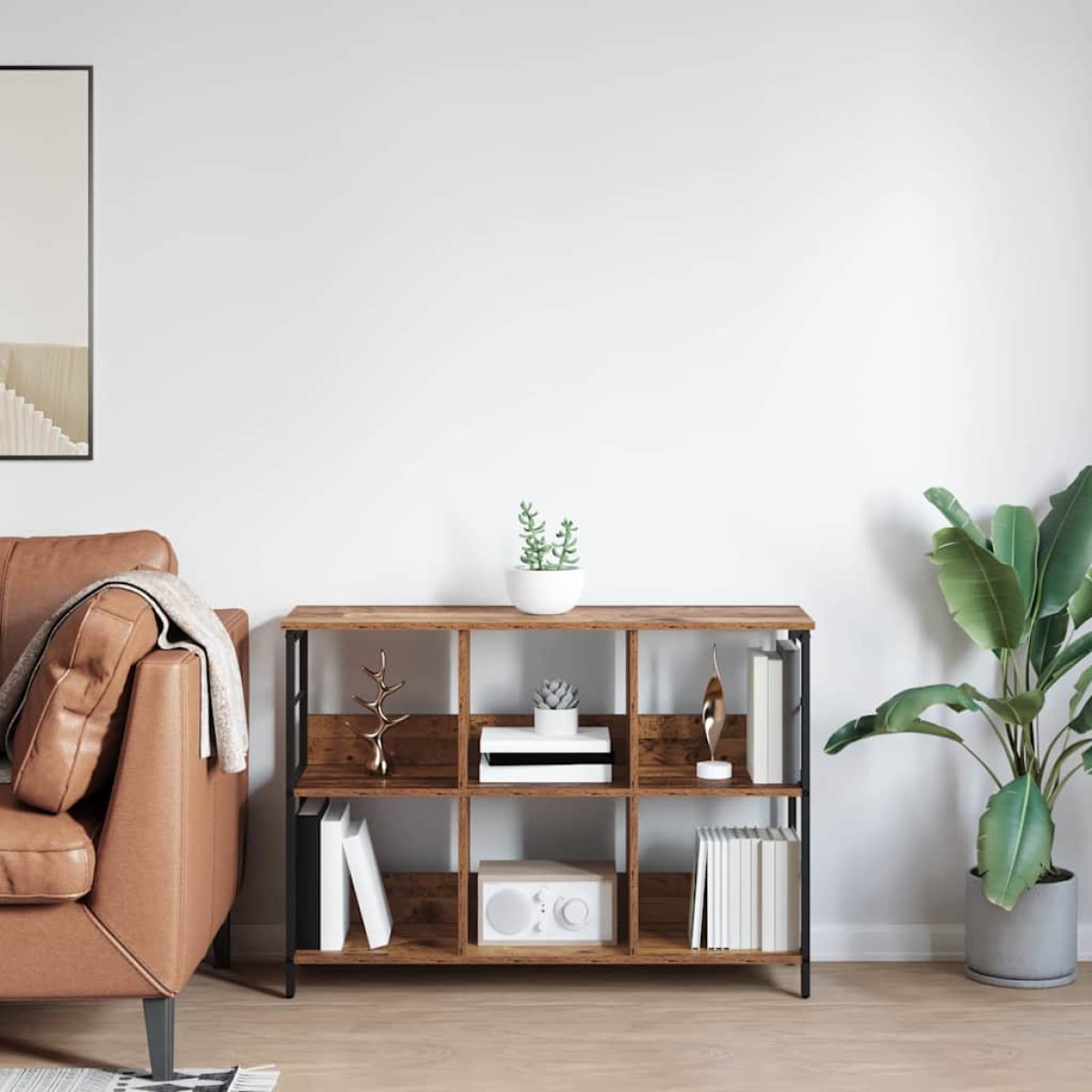 vidaXL Ράφι Βιβλίων 6 επιπέδων 102 x 32 x 72,5 εκ. Επεξεργασμένο Ξύλο