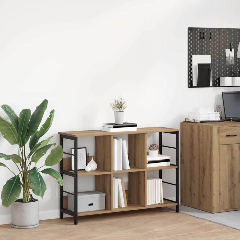 vidaXL Ράφι Βιβλίων 6 επιπέδων 102 x 32 x 72,5 εκ. Επεξεργασμένο Ξύλο