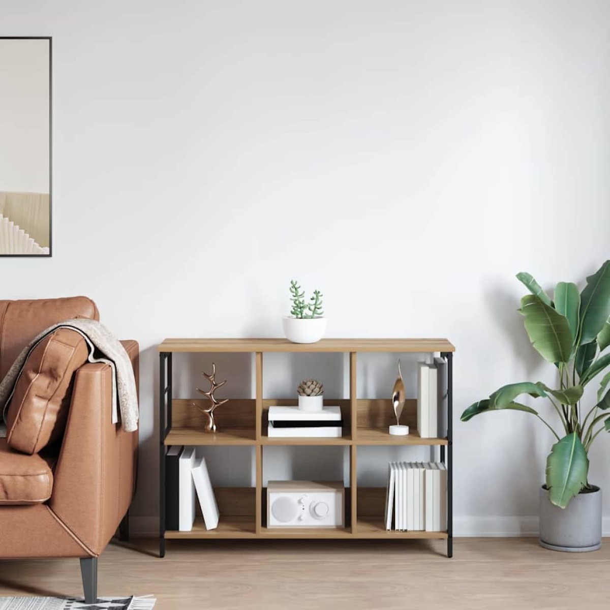 vidaXL Ράφι Βιβλίων 6 επιπέδων 102 x 32 x 72,5 εκ. Επεξεργασμένο Ξύλο