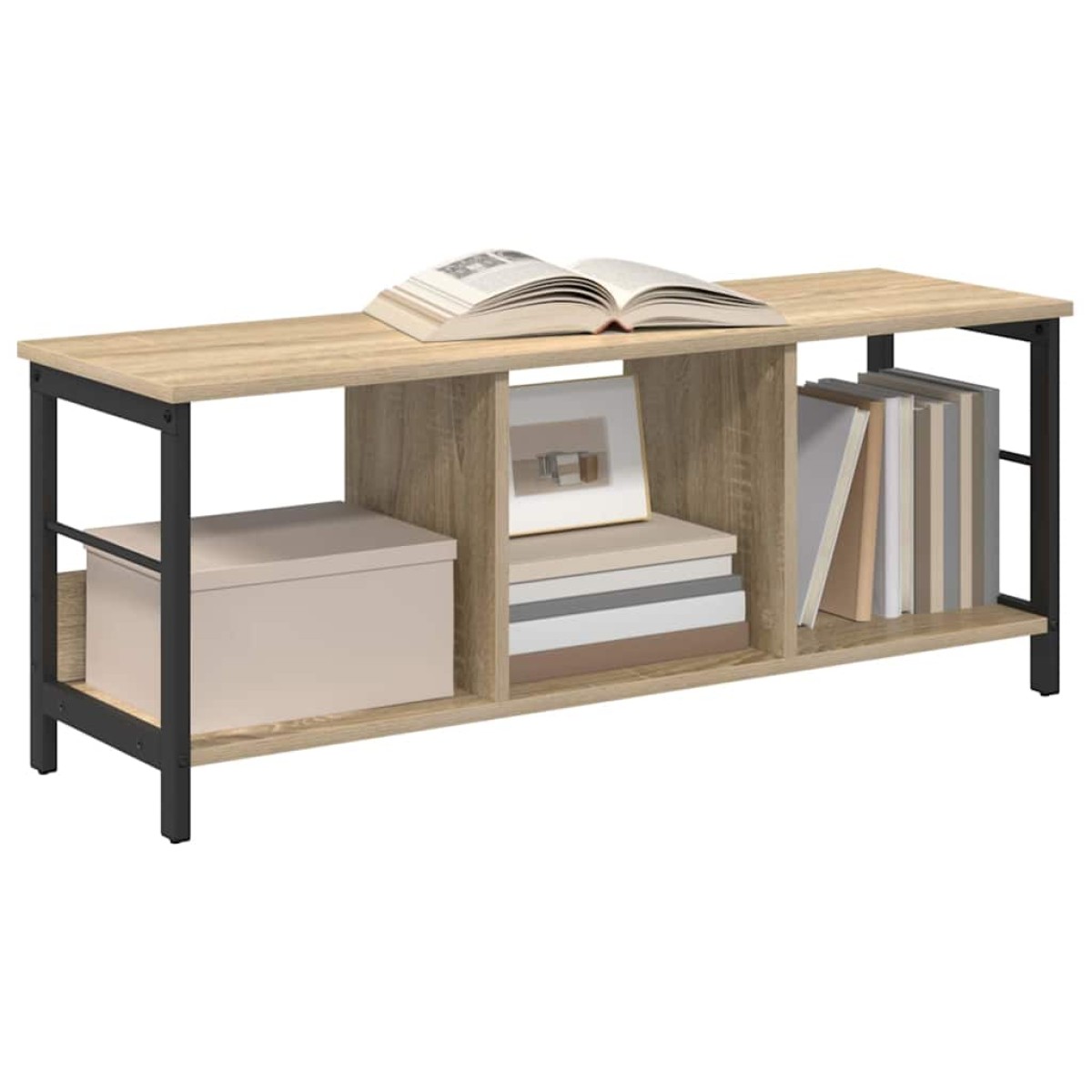 vidaXL Ράφι Βιβλίων 3 επιπέδων 102 x 32 x 40,5 εκ. Επεξεργασμένο Ξύλο