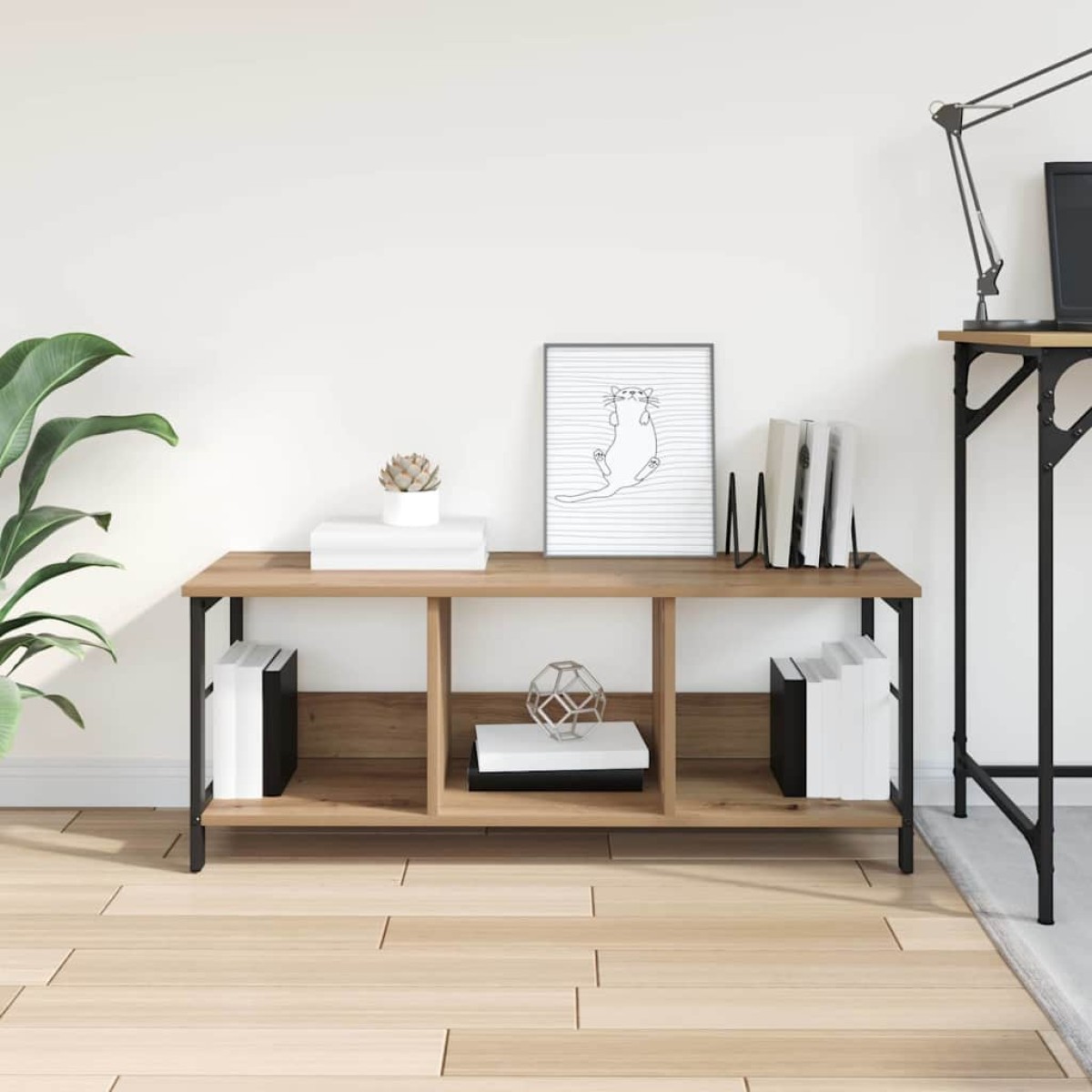 vidaXL Ράφι Βιβλίων 3 επιπέδων 102 x 32 x 40,5 εκ. Επεξεργασμένο Ξύλο