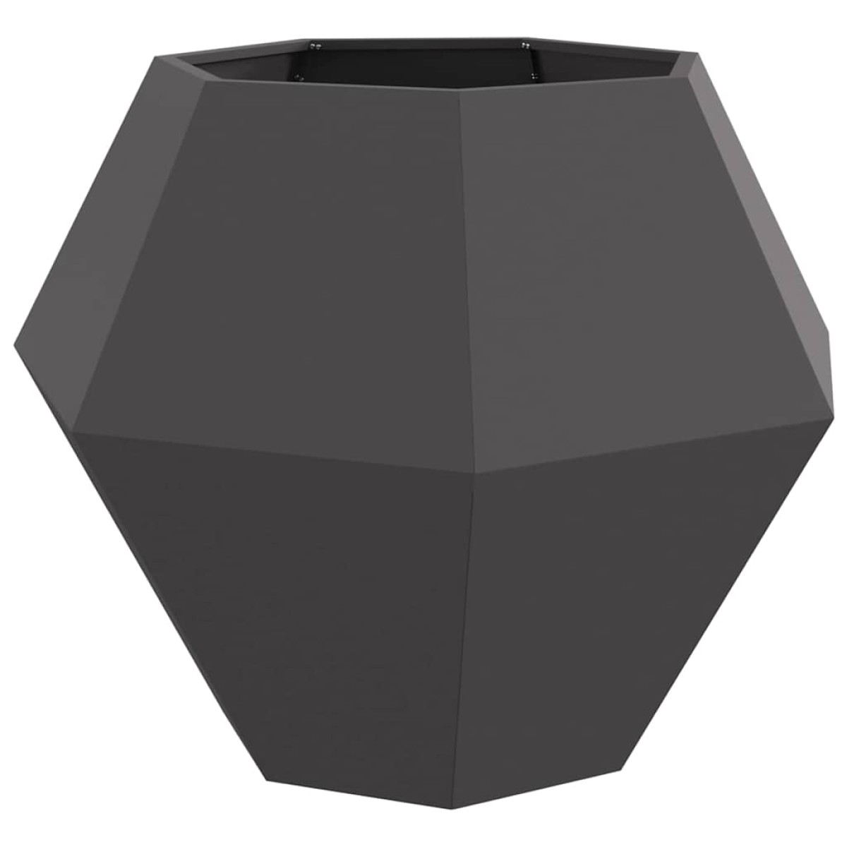 vidaXL Γλάστρα 2 τμχ. Μαύρο 100 x 100 x 80 εκ Ατσάλι