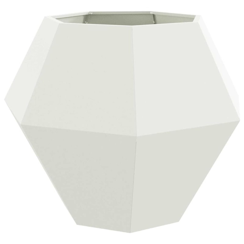 vidaXL Γλάστρα Λευκό 100 x 100 x 80 εκ Ατσάλι