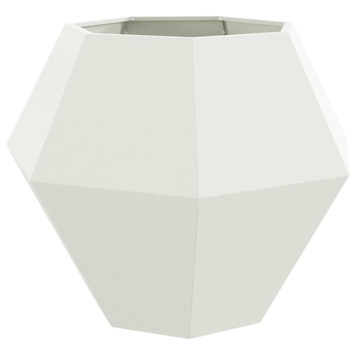 vidaXL Γλάστρα 2 τμχ. Λευκό 100 x 100 x 80 εκ Ατσάλι