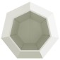 vidaXL Γλάστρα 2 τμχ. Λευκό 100 x 100 x 80 εκ Ατσάλι