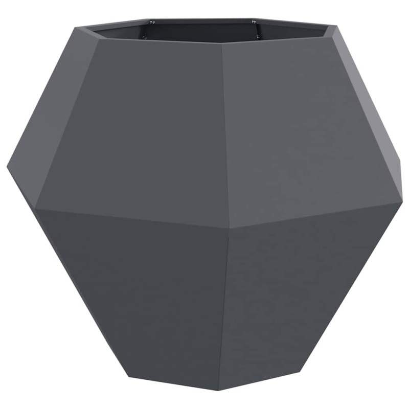 vidaXL Γλάστρα Ανθρακί 100 x 100 x 80 εκ Ατσάλι