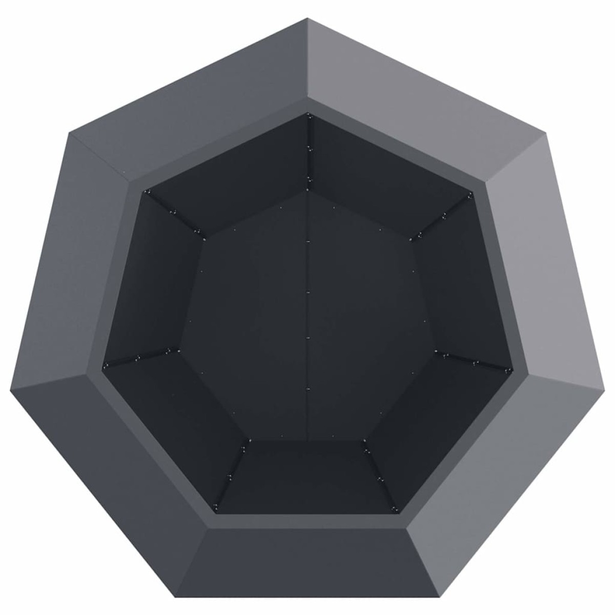 vidaXL Γλάστρα 2 τμχ. Ανθρακί 100 x 100 x 80 εκ Ατσάλι