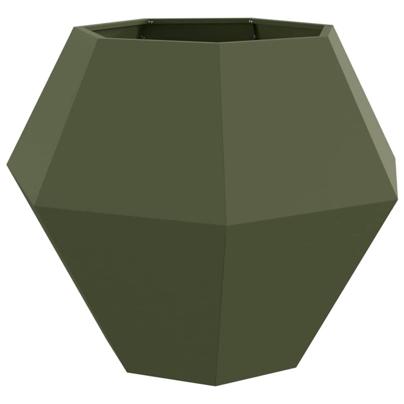 vidaXL Γλάστρα Ελιά Πράσινη 100 x 100 x 80 εκ Ατσάλι