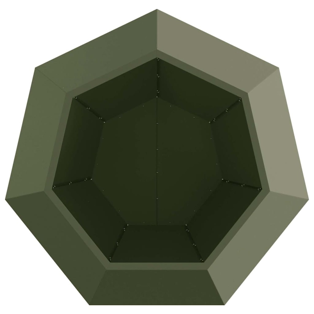 vidaXL Γλάστρα Ελιά Πράσινη 100 x 100 x 80 εκ Ατσάλι