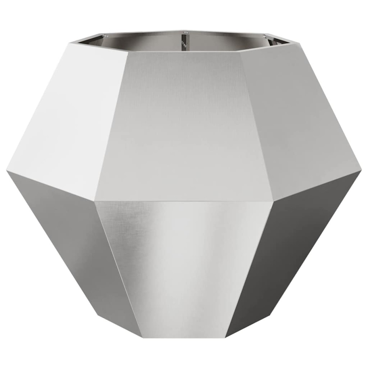 vidaXL Γλάστρα Ασημί 100 x 100 x 80 εκ Ανοξείδωτο ατσάλι