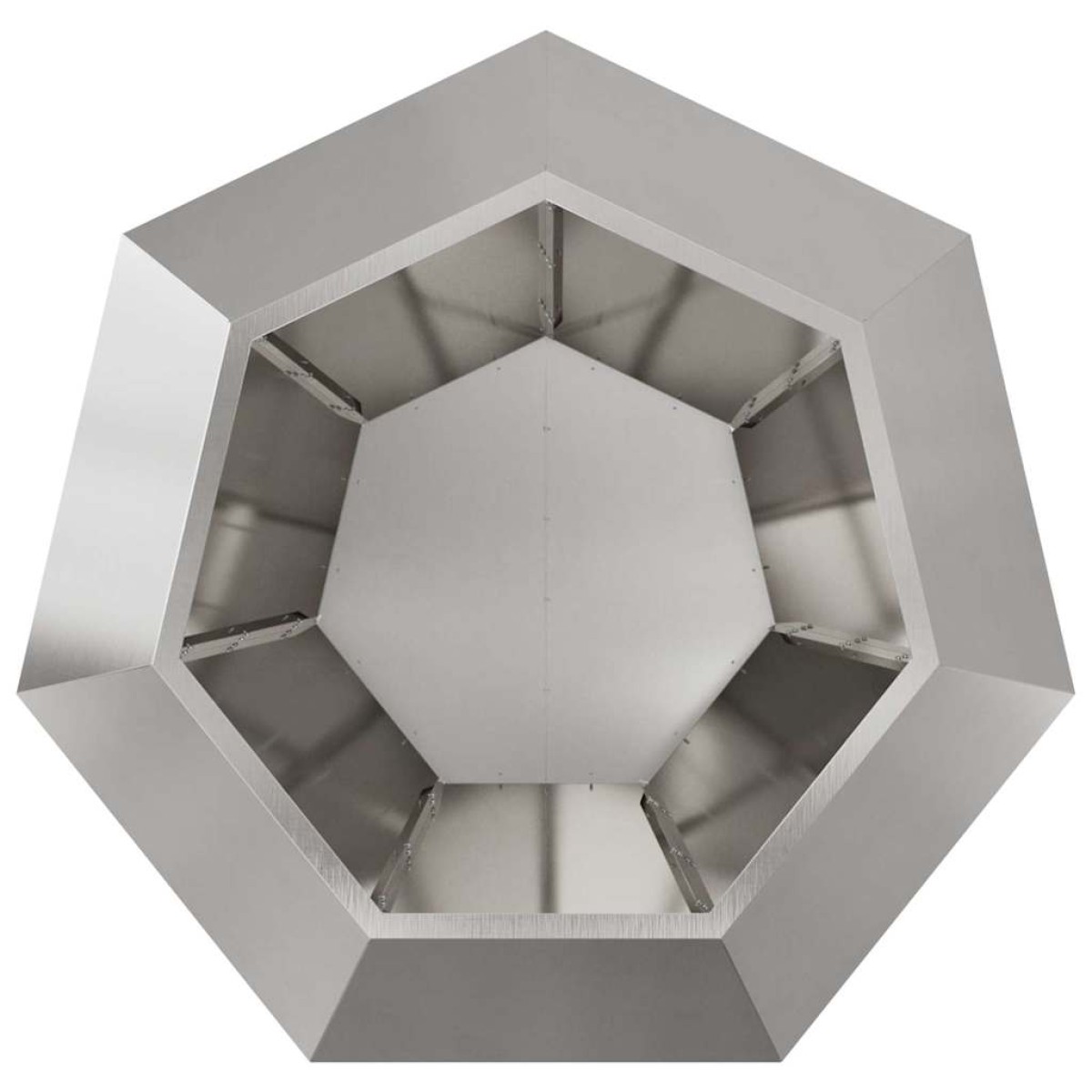 vidaXL Γλάστρα Ασημί 100 x 100 x 80 εκ Ανοξείδωτο ατσάλι