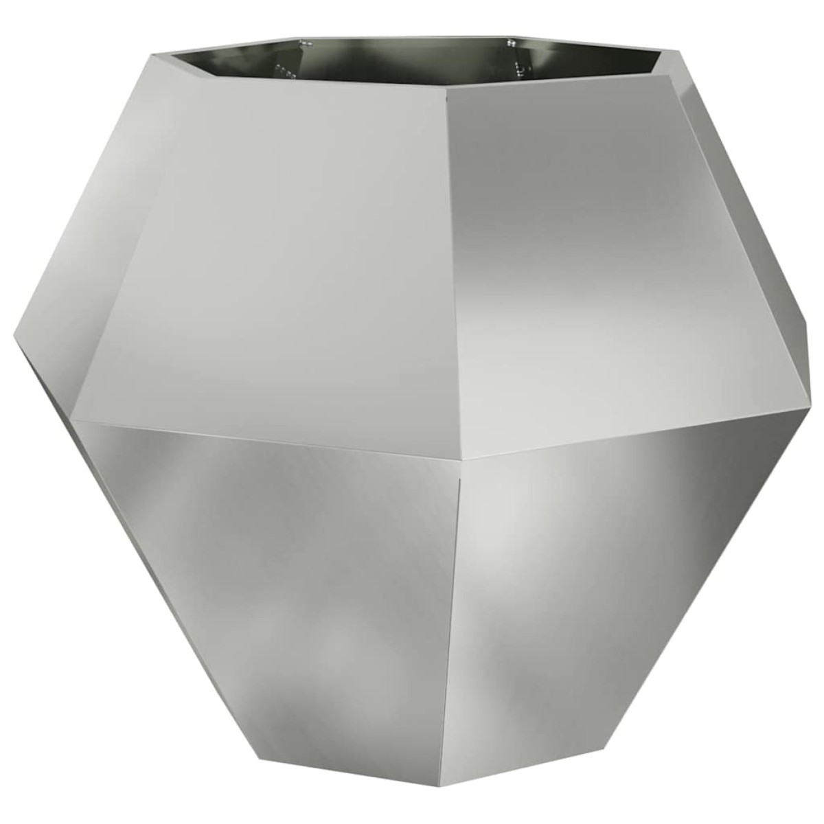 vidaXL Γλάστρα Ασημί 100 x 100 x 80 εκ Επικαλυμμένος Χάλυβας