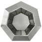 vidaXL Γλάστρα Ασημί 100 x 100 x 80 εκ Επικαλυμμένος Χάλυβας