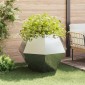 vidaXL Γλάστρα 2 τμχ. Ασημί 100 x 100 x 80 εκ Επικαλυμμένος Χάλυβας