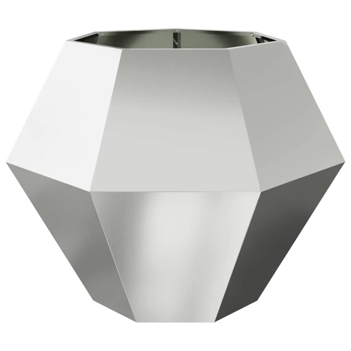 vidaXL Γλάστρα 2 τμχ. Ασημί 100 x 100 x 80 εκ Επικαλυμμένος Χάλυβας