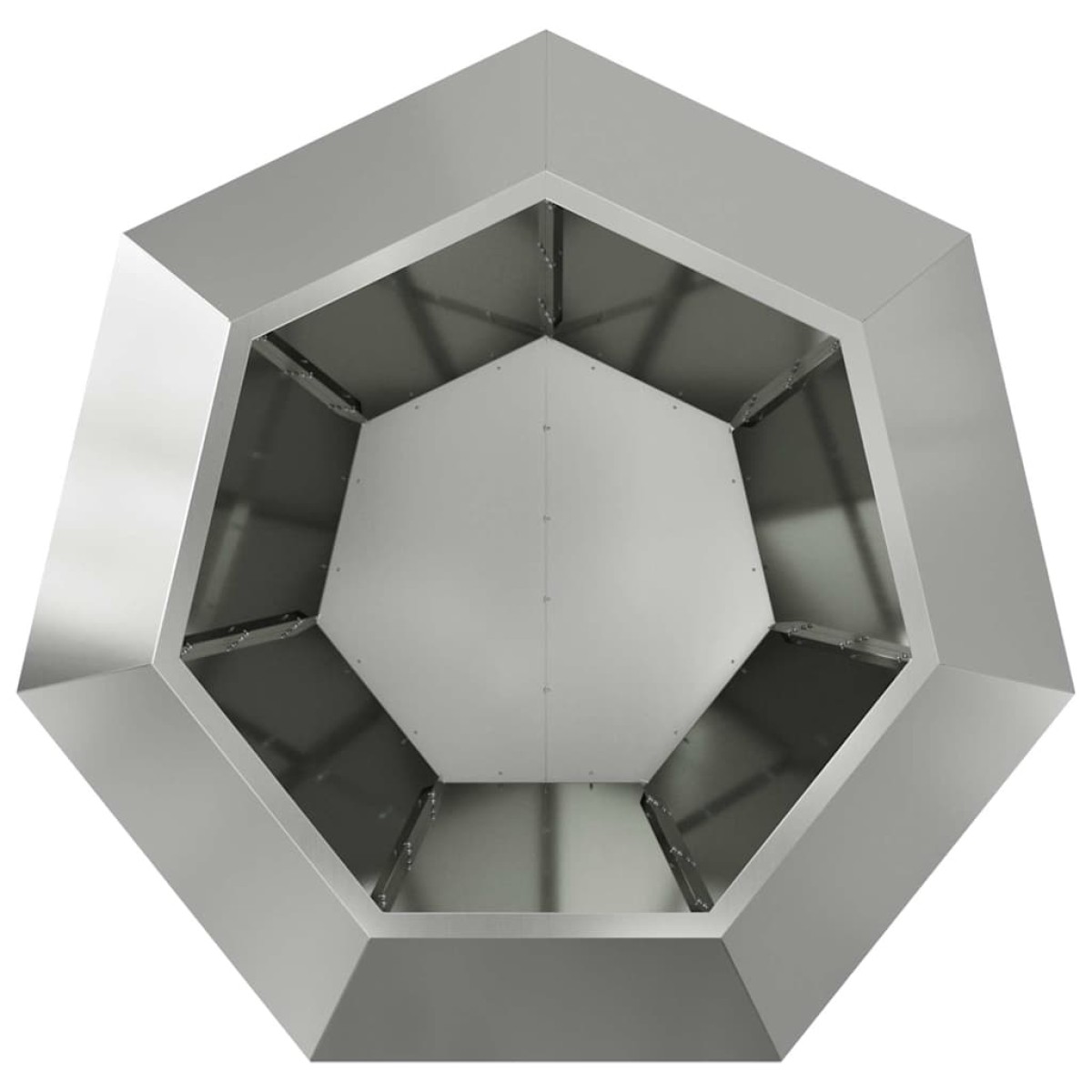 vidaXL Γλάστρα 2 τμχ. Ασημί 100 x 100 x 80 εκ Επικαλυμμένος Χάλυβας